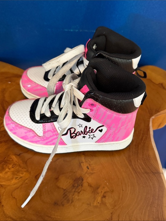 Barbie Other - Girls Barbie Mattel High-Top Sneakers in Pink & White Size 11